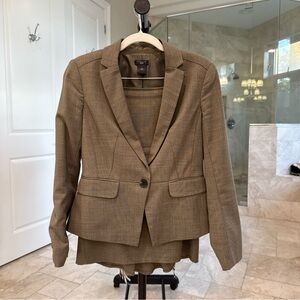 Ann Taylor Petite Olive Skirt Suit
